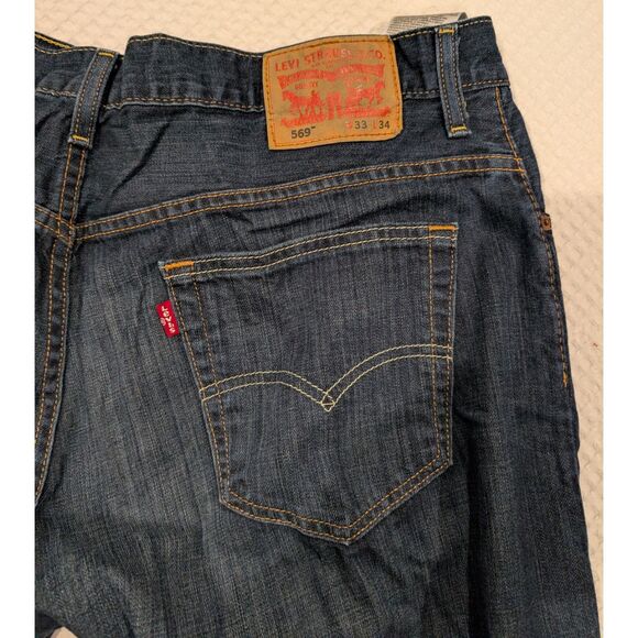 Levi’s 569™ Jeans – Size 33x34, Dark Wash, Made in Mexico, Classic Fit - Picture 4 of 5